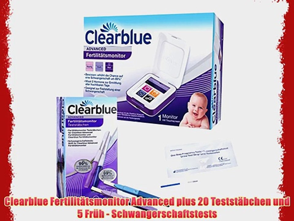 Clearblue Fertilit?tsmonitor Advanced plus 20 Testst?bchen und 5 Fr?h - Schwangerschaftstests