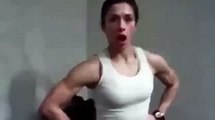 Female Bodybuilding Huge Muscle Biceps and Triceps FBB workout