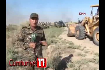 Muhabirin anonsu sırasında yaşanan büyük patlama