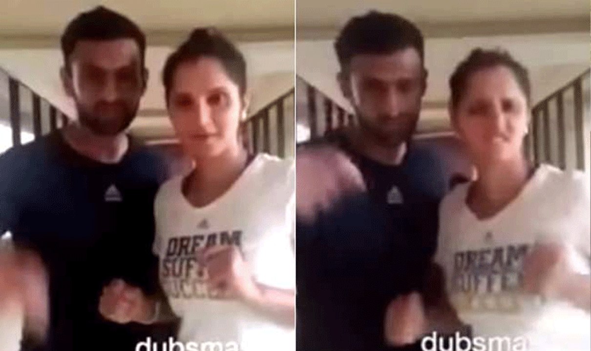 Sania mirza and Shoaib Malik dance with Pakistani Cricketers in Srilanka. Celebrating Victory of