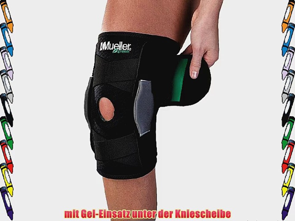 Mueller Green Line Einstellbare Kniebandage mit Gelenk schwarz Einheitsgr??e