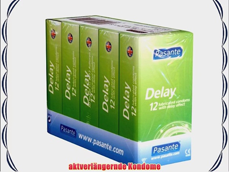 Pasante Delay 60 (5x12) aktverl?ngernde Kondome - Vorteilspack!