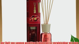 Raumduft sonnengereifte Erdbeere Duftdiffuser mit Bambusst?bchen 120 ml