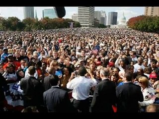 Obama speech St-Louis 100,000 people 19th october 2008