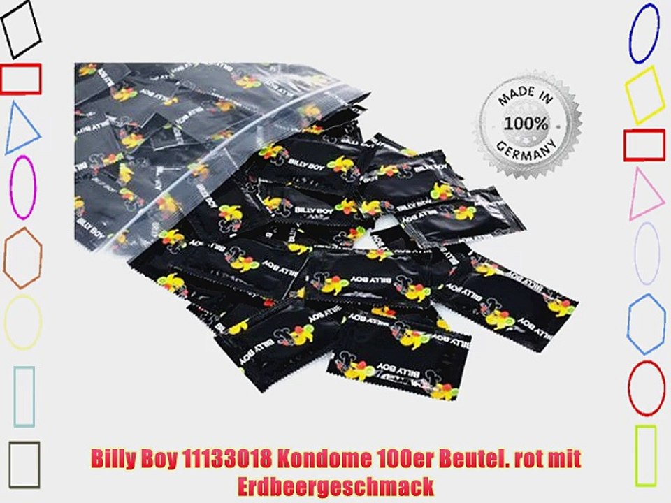 Billy Boy 11133018 Kondome 100er Beutel. rot mit Erdbeergeschmack