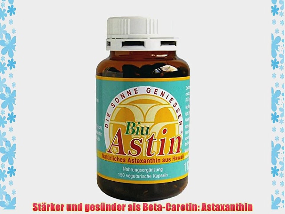 Astaxantin - BiuAstin 150 vegetarische Kapseln 4mg nat?rliches Astaxanthin - versandkostenfrei