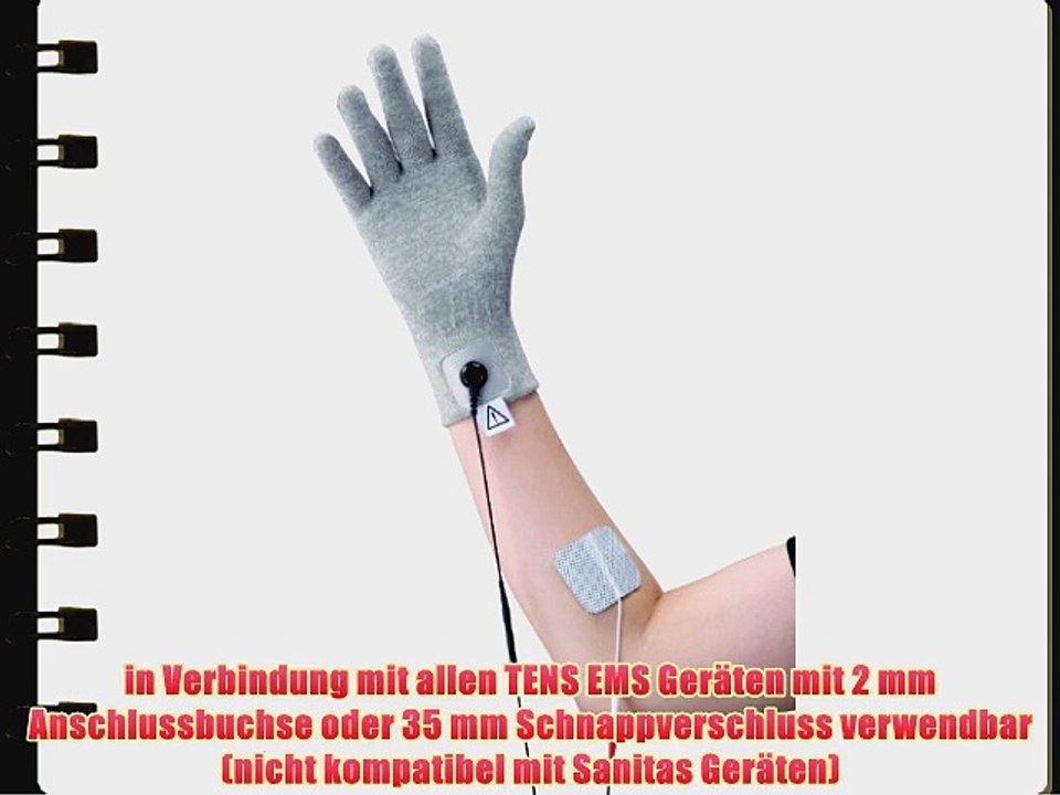 Stimulationshandschuh * TENS EMS Elektroden Handschuh * Textilelektrode * Gr??e Universal