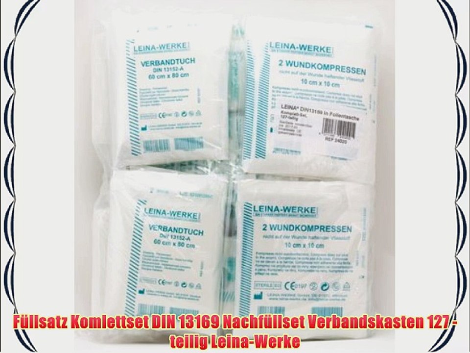 F?llsatz Komlettset DIN 13169 Nachf?llset Verbandskasten 127 - teilig Leina-Werke