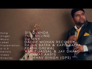 Indi Billing - Khendi Mera Sir Dukhda | Full Song | 2013 | Daddy Mohan Records