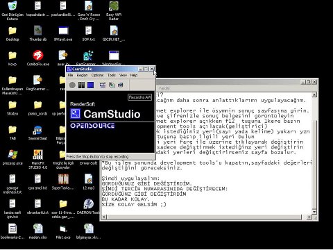 İnternet Explorer Development Tools ile ÖSYM YGS KPSS TERCİH SONUCU DEĞİŞTİRME