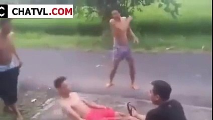 Boy hit his face on ass