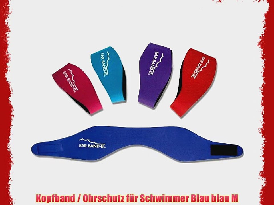 Kopfband / Ohrschutz f?r Schwimmer Blau blau M