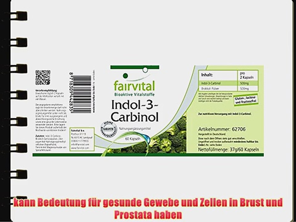 Indol-3-Carbinol plus Brokkoli 60 vegetarische Kapseln I-3-C