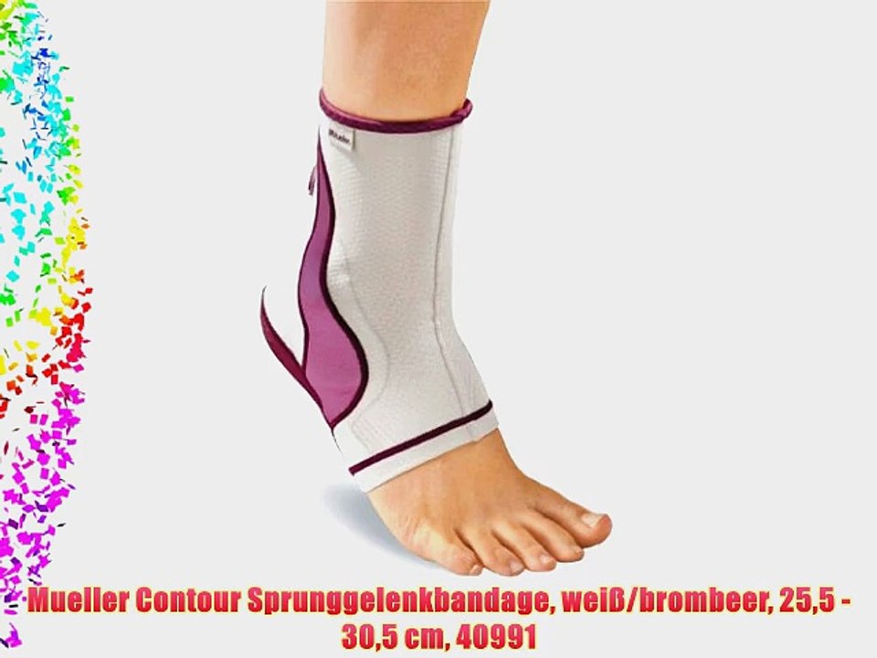Mueller Contour Sprunggelenkbandage wei?/brombeer 255 - 305 cm 40991