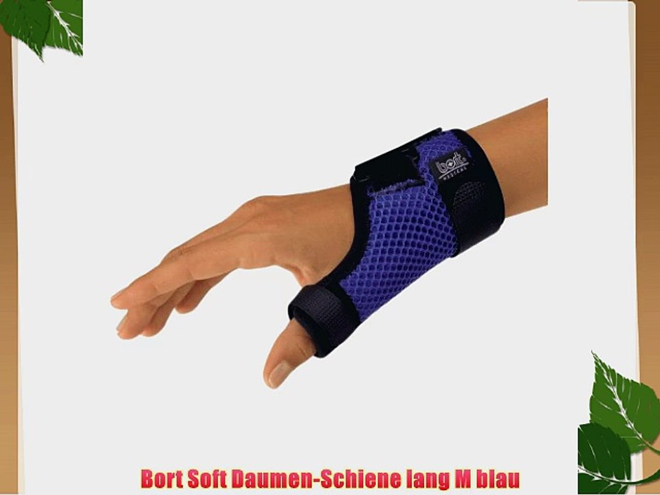 Bort Soft Daumen-Schiene lang M blau