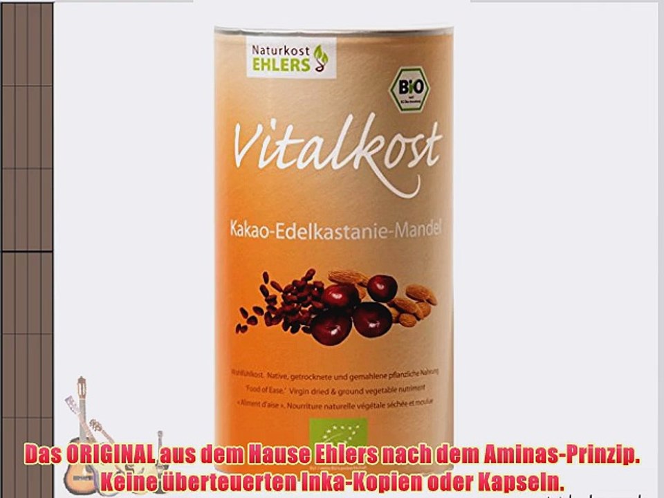 Amaranth und Quinoa: Bio-Superfood Kakao-Edelkastanie-Mandel - 375 g Zweimonatspackung