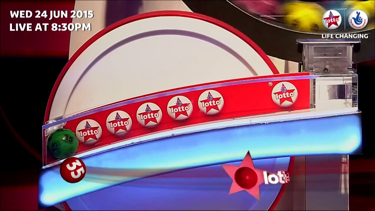 The National Lottery 'Lotto' draw results from Wednesday 24th June 2015