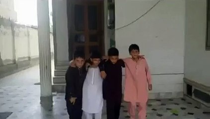 Pakistani children copy of elders giving eidi