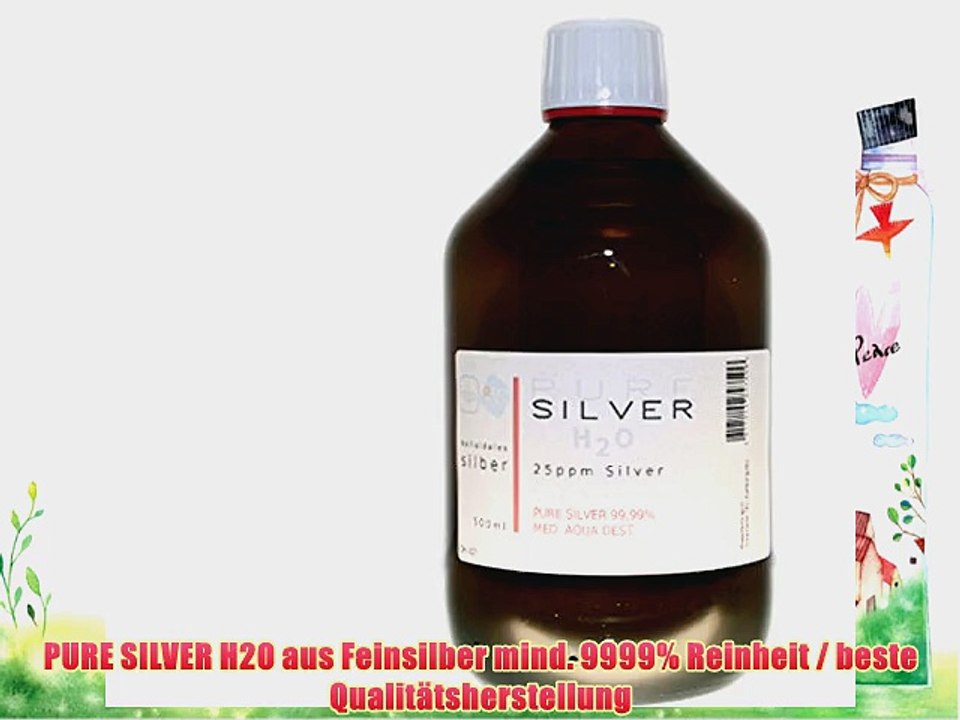 4x Flaschen (je 500ml/25ppm) kolloidales Silber   Spray (100ml/50ppm) SET
