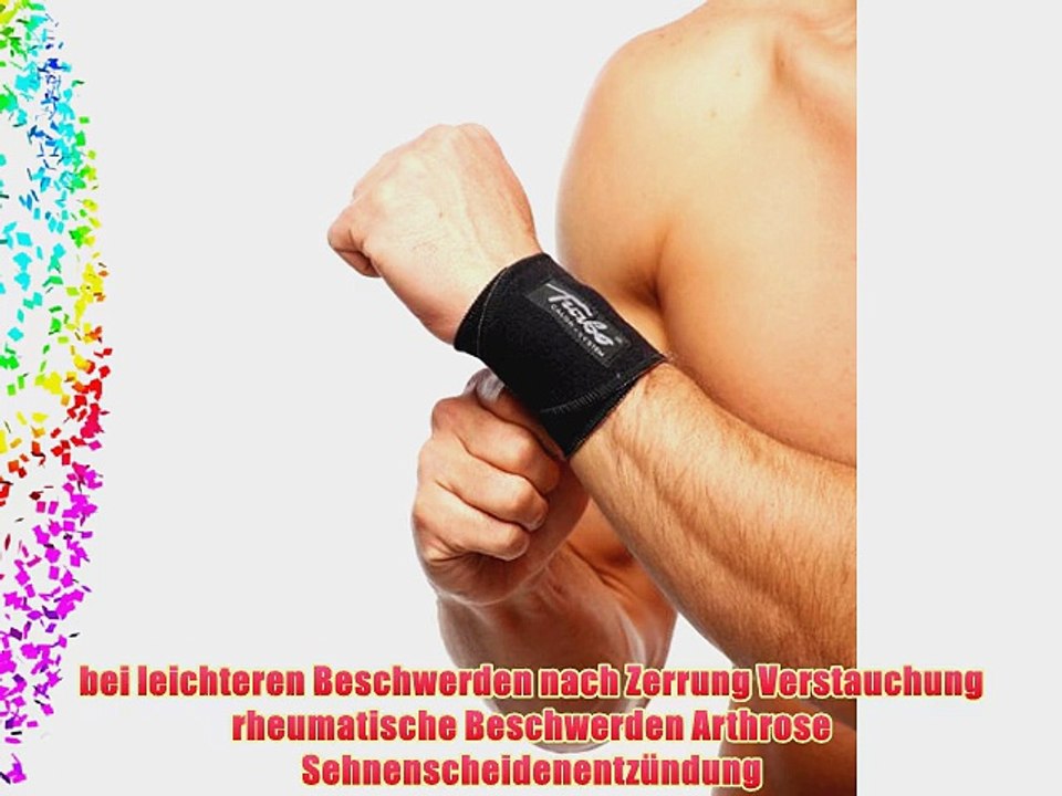 TURBO Med leichte Handgelenkbandage bei ?berlastung Zerrung Verstauchung Arthrose Osteoporose