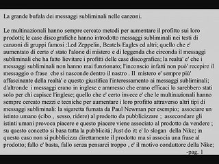 La grande bufala dei messaggi subliminali nelle canzoni.