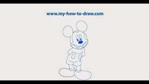How to draw Mickey Mouse Easy step by step drawing lessons for kids