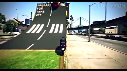 GTA 5 : Il atterrit en moto sur un jet et s’en empare