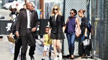 Charlize Theron Arrives With Son For Jimmy Kimmel Live!