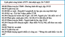 Lịch phát sóng kênh ANTV chủ nhật ngày 26-7-2015