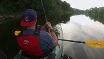 Kayak topwater bass fishing