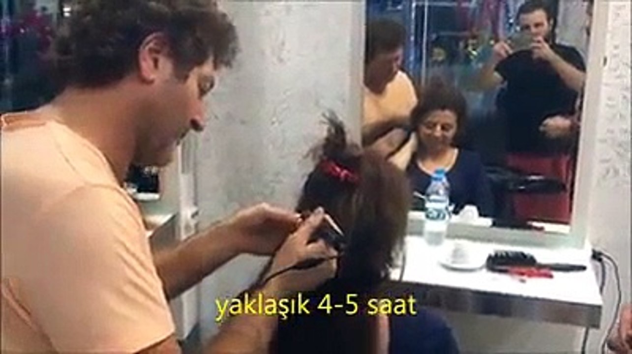 Kıvırcık Saça Mikro Saç Kaynak Uygulaması - Atrium Paris Kuaför