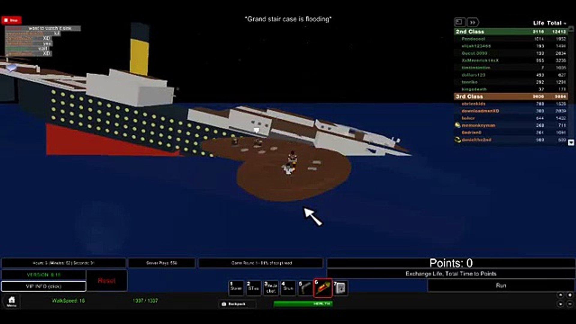 Glitch In Titanic Sinking Game On Roblox Video Dailymotion - roblox titanic videos sinking