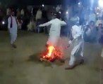 Shirk in Melas In Pakistan Men Burning Themselves with fire