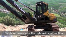 Volvo Rotating Pipelayers working in steep slopes