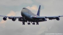 Boeing 747-400 Freighter Saudi Arabian Cargo and Cathay Pacific Cargo Landing in Frankfurt Airport. Plane Spotting