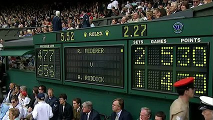 Federer v Roddick (2004 Men's Final) - Rolex Wimbledon Golden Moments