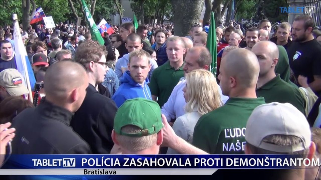Demonštrácia extrémistov prerušila športovú udalosť v Bratislave