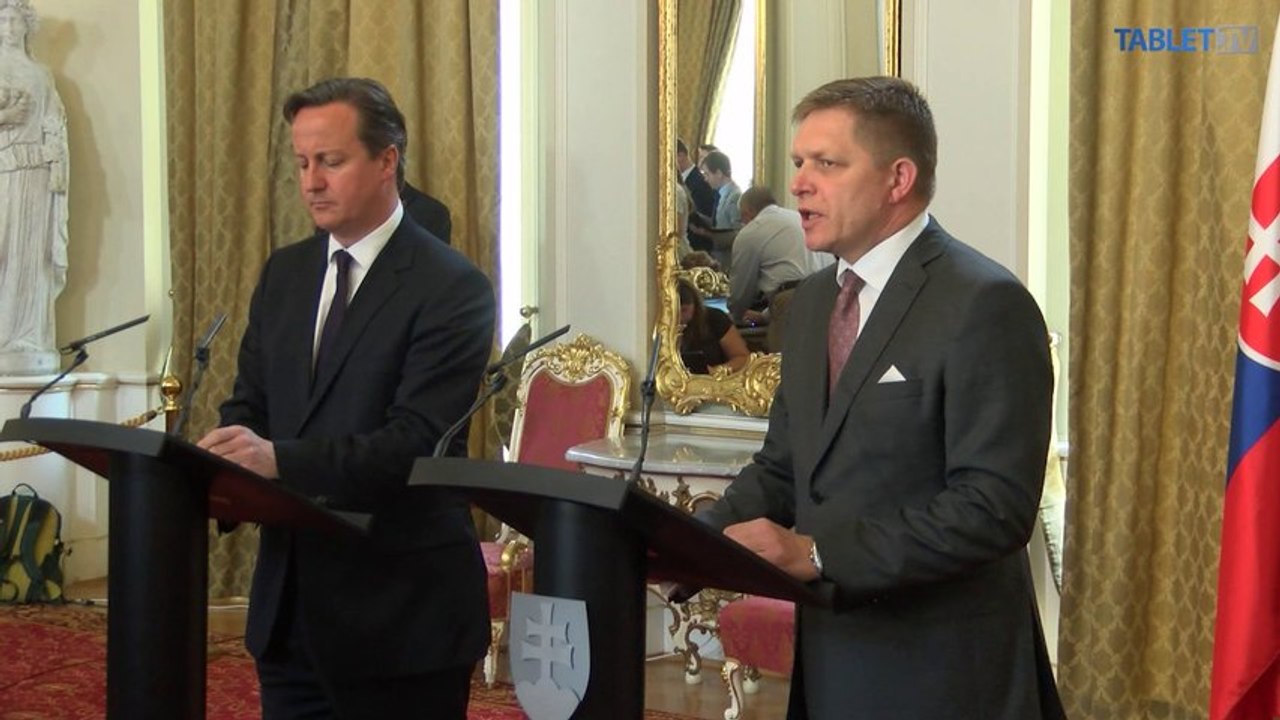 ZÁZNAM: R. Fico privítal britského premiéra Davida Camerona