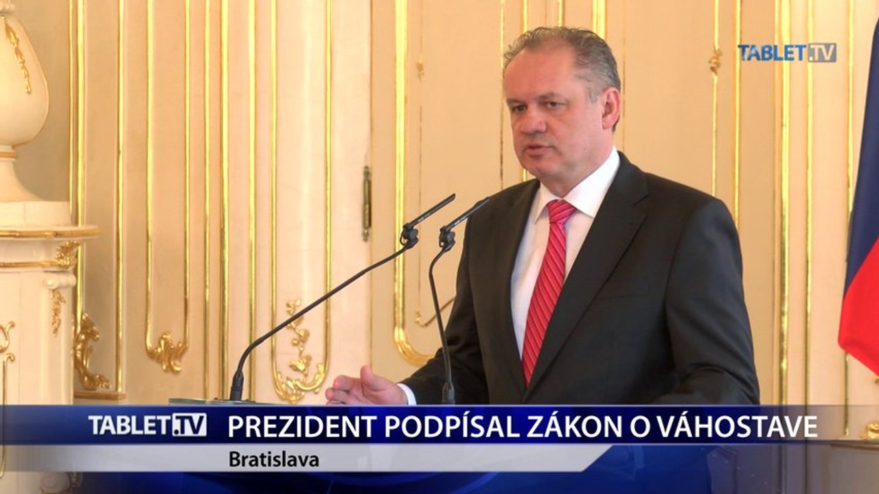 Andrej Kiska podpísal novelu,ktorá pomôže veriteľom Váhostavu-SK
