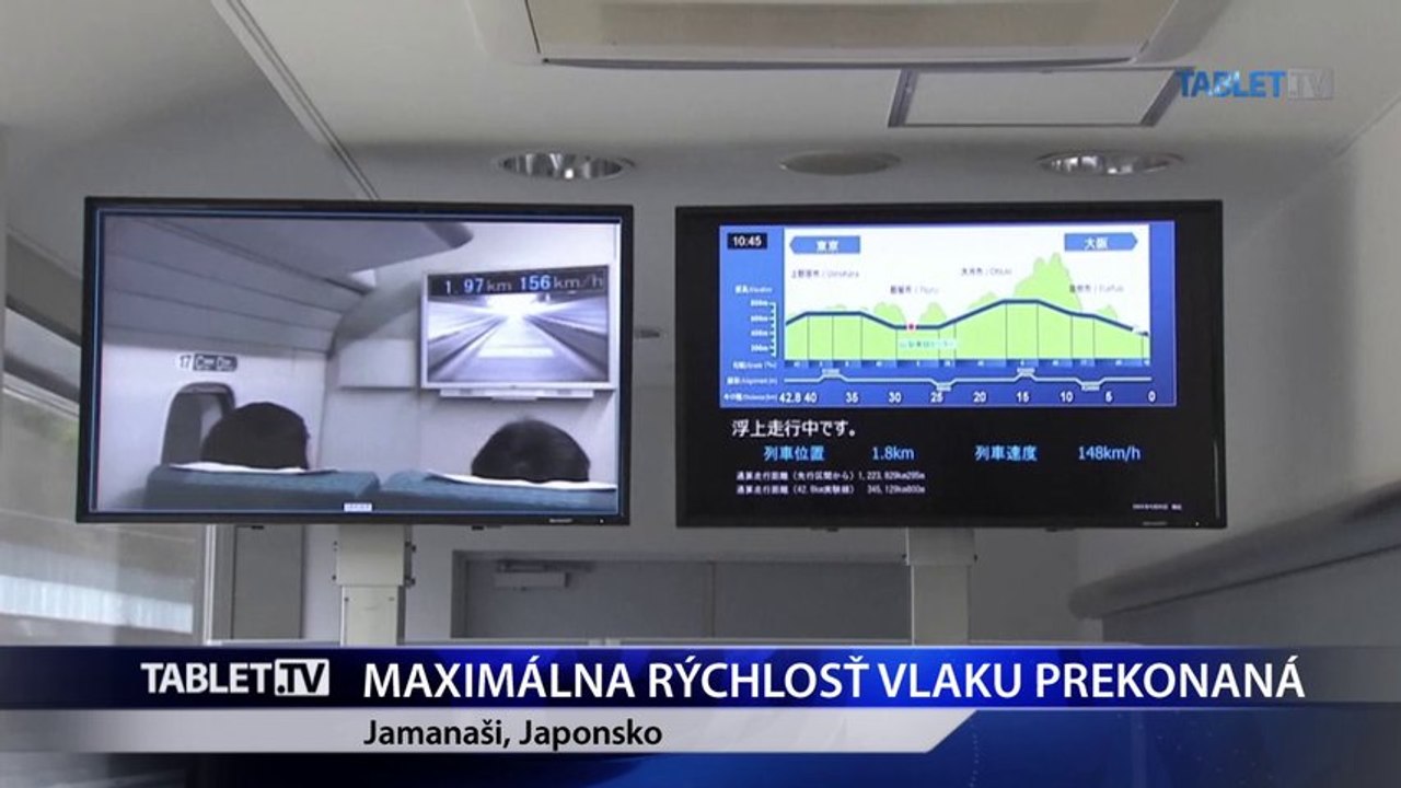 Japonsko: Vlak typu maglev stanovil nový rýchlostný rekord - 603 km/h