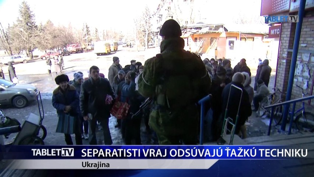 Separatisti začali s odsunom ťažkých zbraní, Kyjev to spochybňuje
