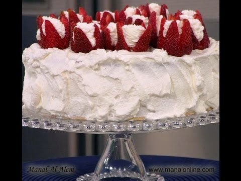 تزيين التورتة بكريمة الجبن - مطبخ منال العالم