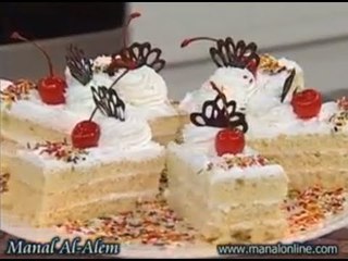 تزيين جاتوه الفانيليا - مطبخ منال العالم