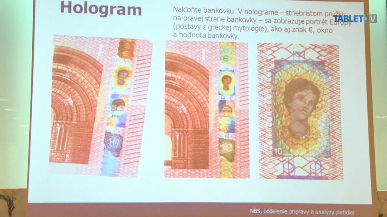 ZÁZNAM z tlačovej konferencie o nových bankovkách, ktorými budeme platiť