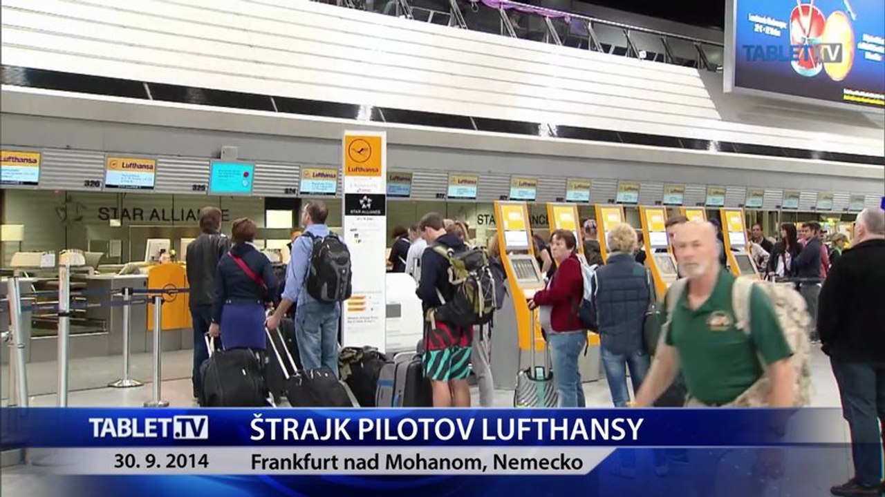 Piloti Lufthansy dnes vo Frankfurte štrajkujú