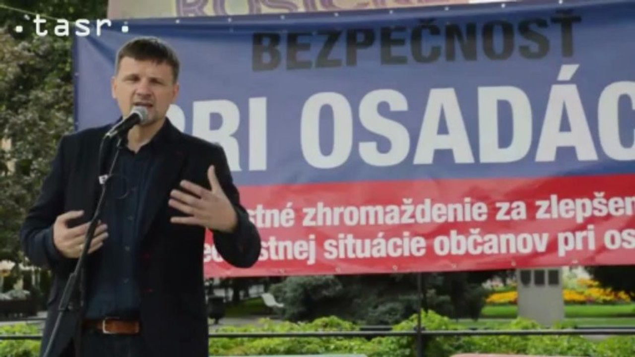 KOŠICE: Protest poslanca A. Hlinu za bezpečnosť pri osadách