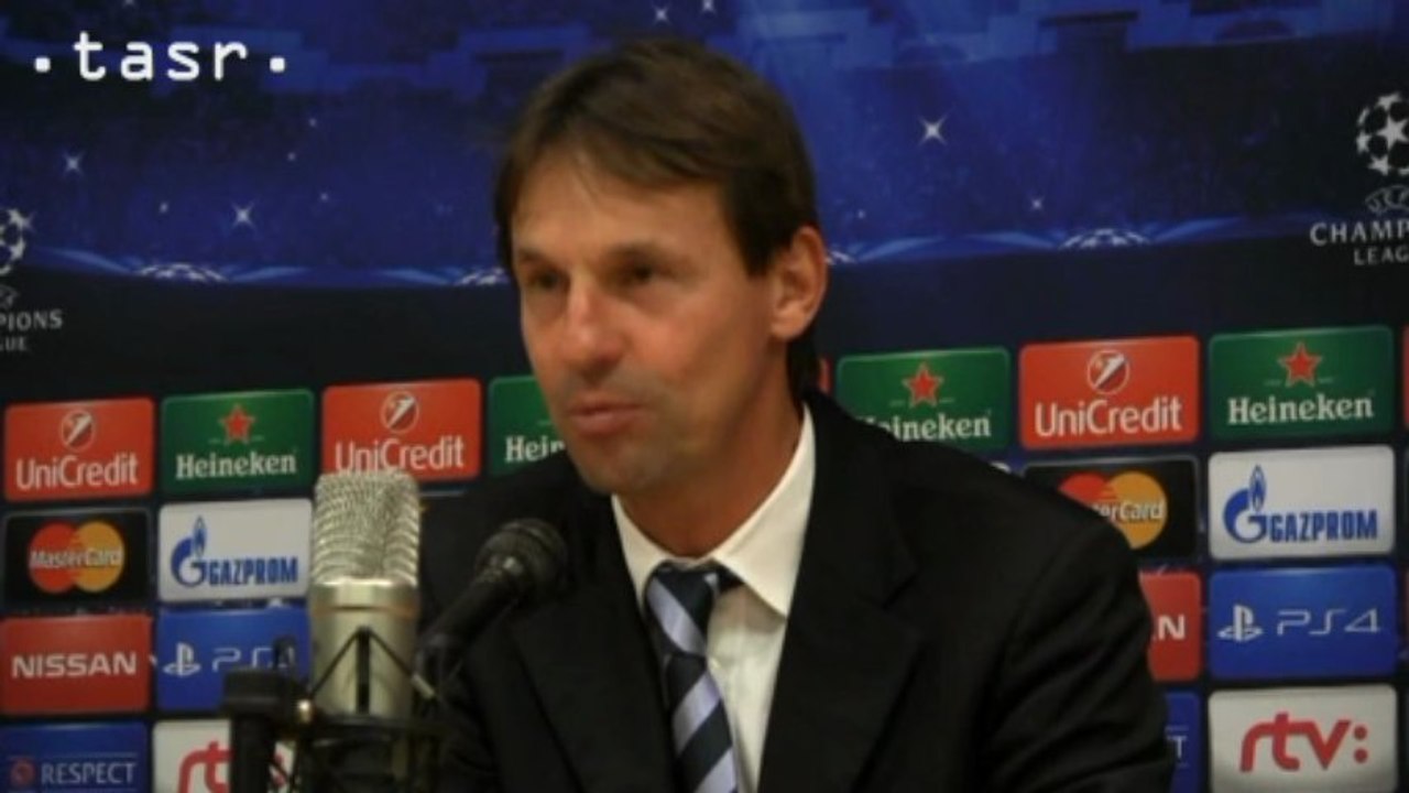 Tréner Slovana F. Straka hodnotí remízu s BATE Borisov