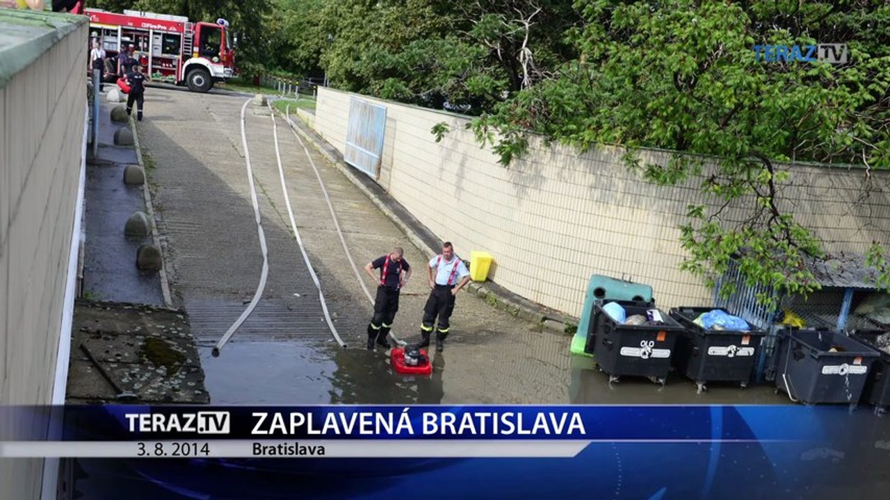 Bratislava bola pod vodou, zasahovalo takmer 80 hasičov