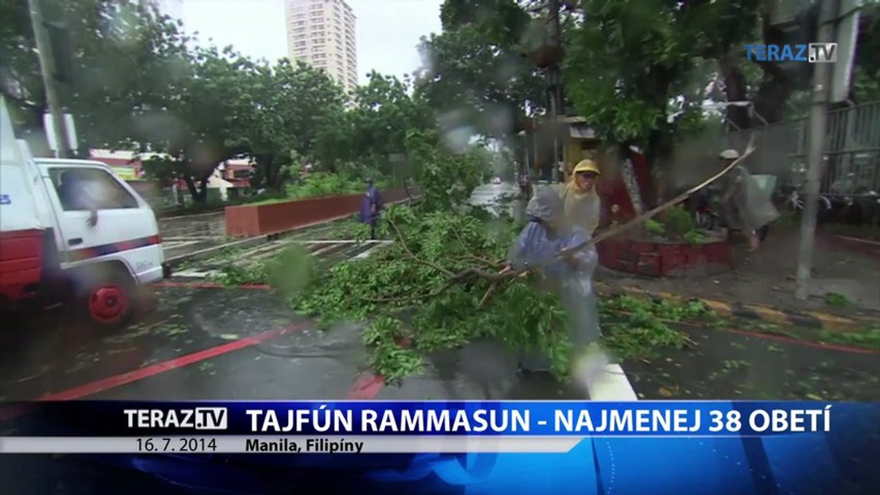 Tajfún Rammasun má na Filipínach už takmer 40 obetí 