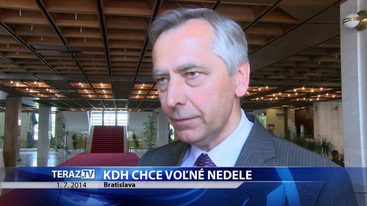 KDH chce voľné nedele